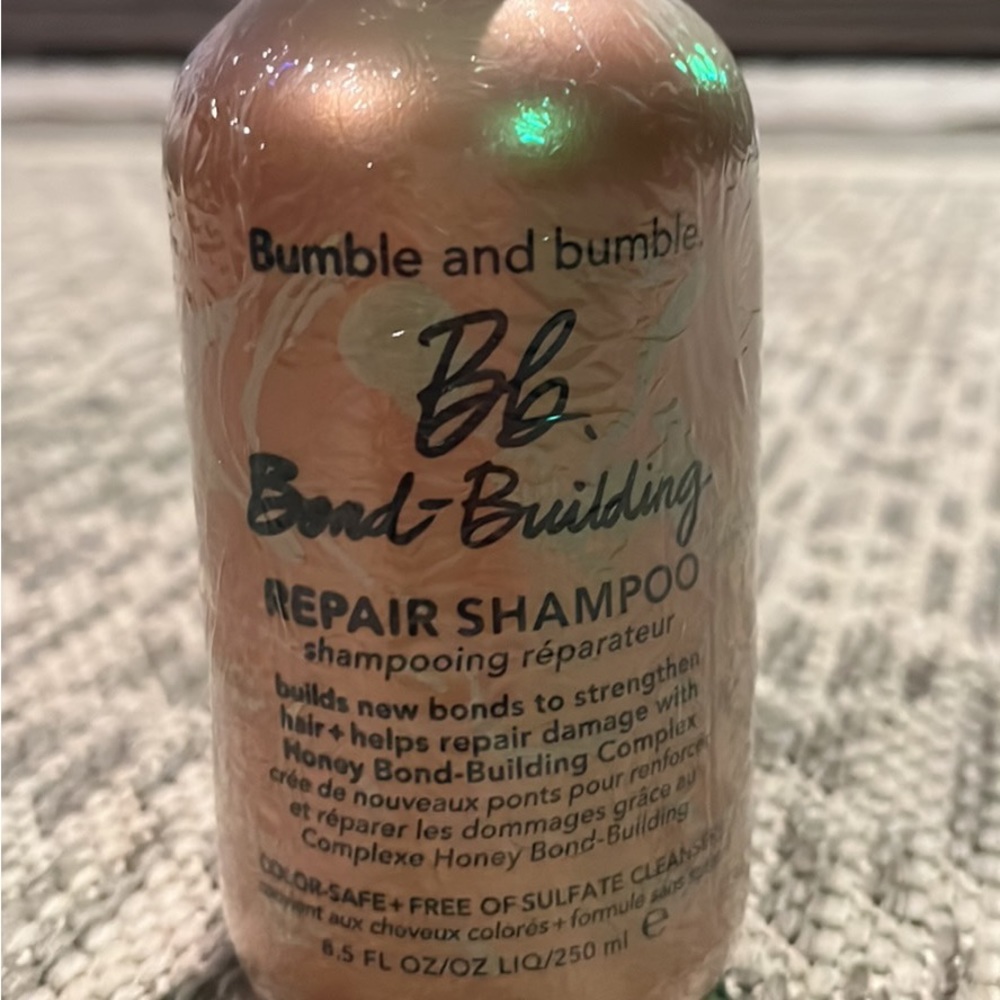 Bumble and bumble, bodybuilding, repair shampoo 8.5 fluid ounce bottle.